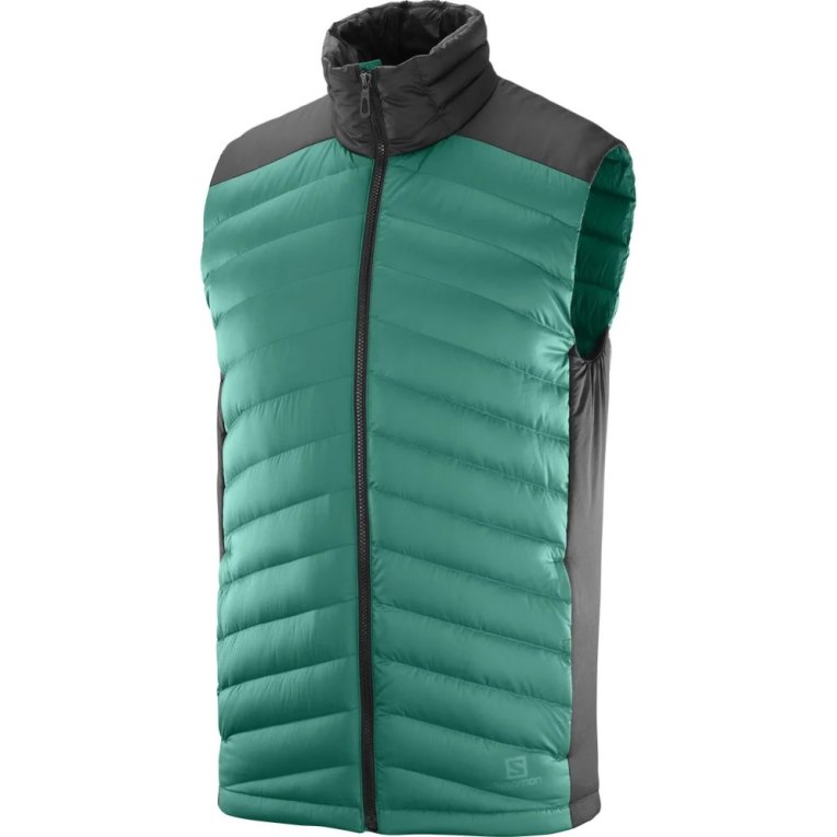 Coletes Isolados Salomon Essential Xwarm Down Masculino Verdes | PT C07426